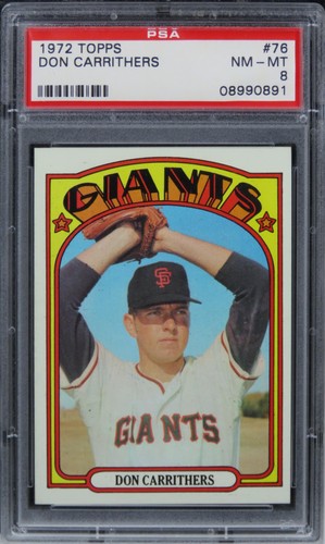 1972 Topps Don Carrithers #76 PSA 8 NM-MT