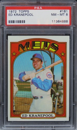 1972 Topps Ed Kranepool #181 PSA 8 NM-MT