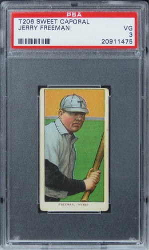 1909 T206 Sweet Caporal Jerry Freeman PSA 3 VG