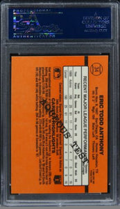 1990 Donruss Aqueous Test Eric Anthony ROOKIE RC #34 PSA 7 NM