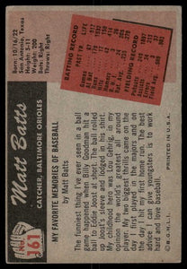 1955 Bowman Matt Batts #161 VG-EX