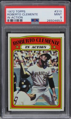 1972 Topps Roberto Clemente IN ACTION HOF #310 PSA 9 MINT