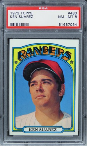 1972 Topps Ken Suarez #483 PSA 8 NM-MT