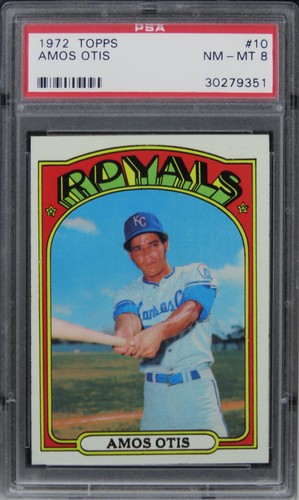1972 Topps Amos Otis #10 PSA 8 NM-MT