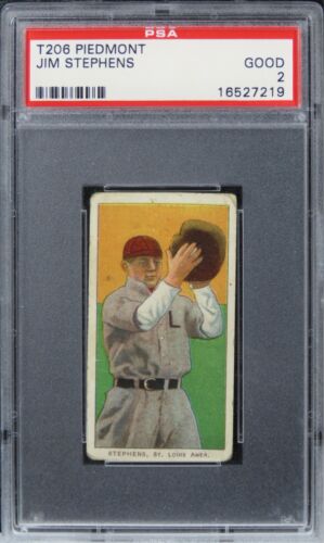 1909 T206 Piedmont Jim Stephens # PSA 2 GOOD