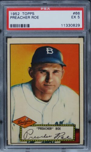 1952 Topps Preacher Roe #66 PSA 5 EX