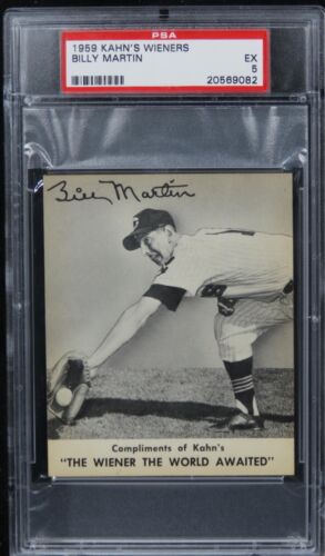 1959 Kahn's Wieners Billy Martin PSA 5 EX