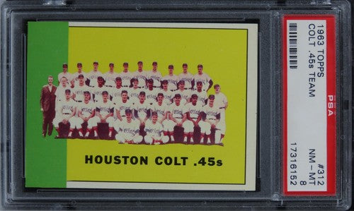 1963 Topps Colt .45s Team #312 PSA 8 NM-MT