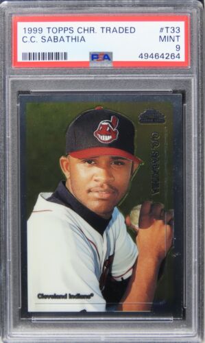 1999 Topps Chrome Traded C.C. Sabathia HOF ROOKIE RC #T33 PSA 9 MINT