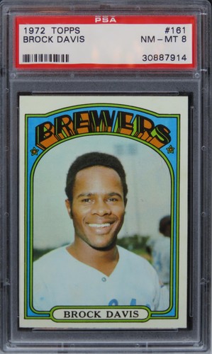1972 Topps Brock Davis #161 PSA 8 NM-MT