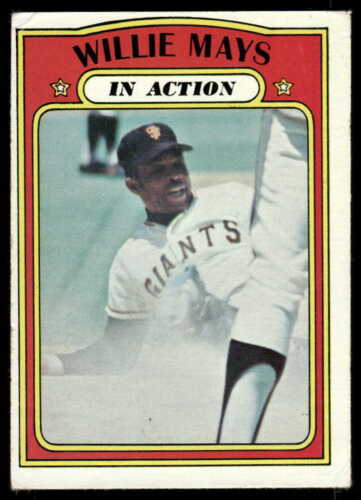 1972 Topps Willie Mays In Action HOF #50 VG-EX