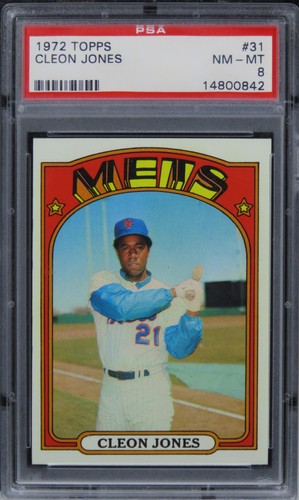 1972 Topps Cleon Jones #31 PSA 8 NM-MT