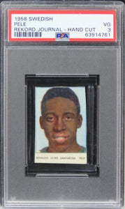 1958 Swedish Pele REKORD JOURNAL-HAND CUT HOF ROOKIE RC PSA 3 VG