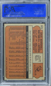 1972 Topps Dave Marshall #673 PSA 9 MINT