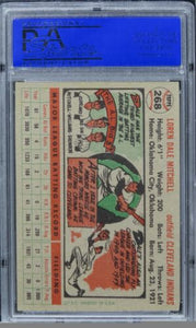 1956 Topps Dale Mitchell #268 PSA 6 EX-MT