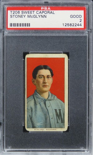 1909 T206 Sweet Caporal Stoney McGlynn PSA 2 GOOD