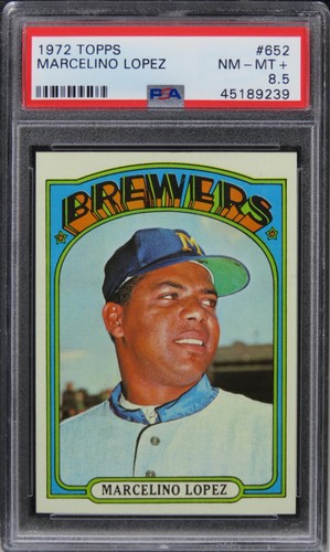 1972 Topps Marcelino Lopez #652 PSA 8.5 NM-MT+