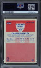 Load image into Gallery viewer, 1986 Fleer Charles Oakley ROOKIE RC #81 PSA 10 GEM MINT