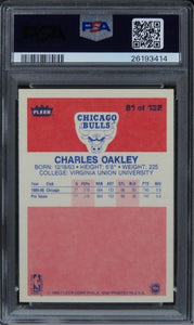 1986 Fleer Charles Oakley ROOKIE RC #81 PSA 10 GEM MINT