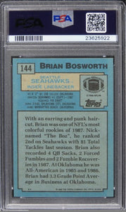 1988 Topps Brian Bosworth ROOKIE RC #144 PSA 10 GEM MINT