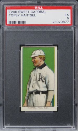 1909 T206 Sweet Caporal Topsy Hartsel PSA 5 EX