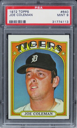 1972 Topps Joe Coleman #640 PSA 9 MINT