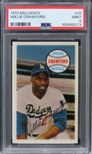 Load image into Gallery viewer, 1970 Kellogg&#39;s Willie Crawford #26 PSA 9 MINT