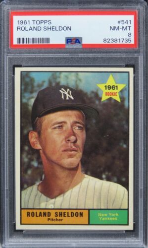 1961 Topps Roland Sheldon #541 PSA 8 NM-MT