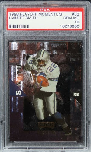 1998 Playoff Momentum Emmitt Smith HOF #62 PSA 10 GEM MINT