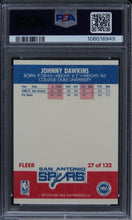 Load image into Gallery viewer, 1987 Fleer Johnny Dawkins ROOKIE RC #27 PSA 9 MINT