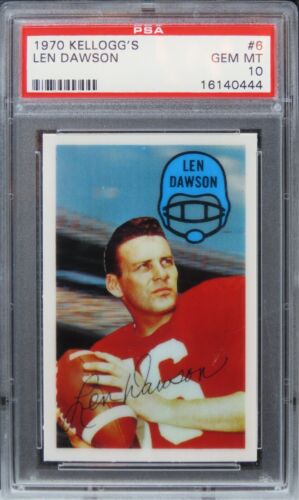 1970 Kellogg's Len Dawson HOF #6 PSA 10 GEM MINT