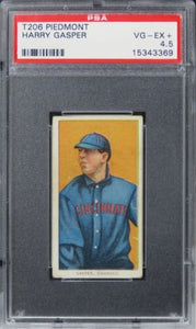 1909 T206 Piedmont Harry Gasper PSA 4.5 VG-EX+