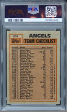 Load image into Gallery viewer, 1983 Topps ANGELS BATTING AND PITCHING LEADERS w/ Rod Carew #651 PSA 10 GEM MINT