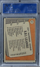 Load image into Gallery viewer, 1972 Topps N.L. R.B.I. Leaders TORRE/STARGELL/AARON HOF #87 PSA 7 NM