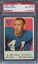 Load image into Gallery viewer, 1959 Topps Lindon Crow #156 PSA 8 NM-MT