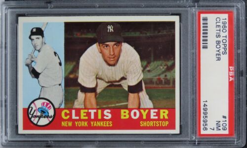 1960 Topps Cletis Boyer #109 PSA 7 NM