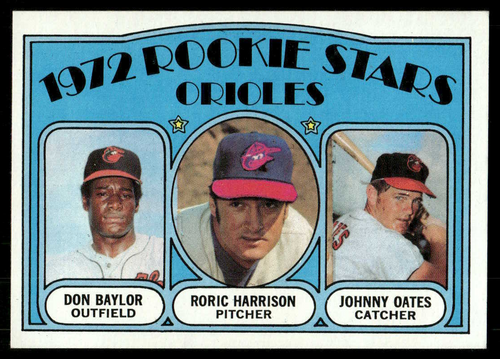 1972 Topps Orioles Rookies Baylor/Harrison/Oates RC #474 NM-MT