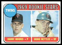 Load image into Gallery viewer, 1969 Topps Danny Morris/Graig Nettles RC BLACK LOOP #99 EX-MT