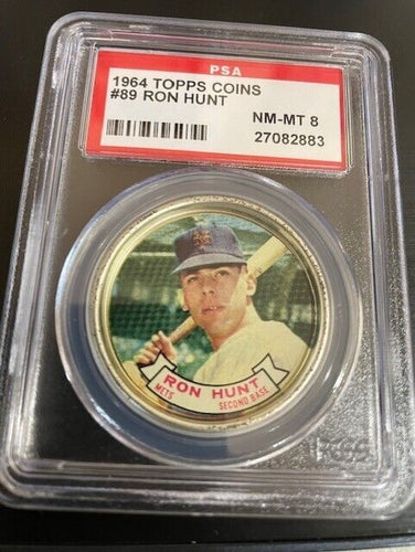 1964 Topps Coins Ron Hunt #84 PSA 8 NM-MT