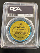 Load image into Gallery viewer, 1964 Topps Coins Mickey Mantle LEFT-HANDED HOF #131 PSA 7 NM