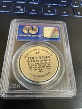 Load image into Gallery viewer, 1964 Topps Coins Ernie Banks HOF #42 PSA 8 NM-MT