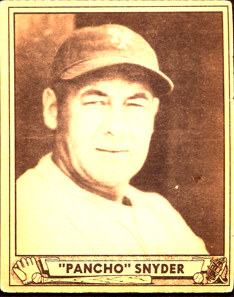1940 Play Ball Pancho Snyder #159 VG