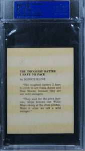 1959 Kahn's Wieners Ron Kline PSA 5 EX