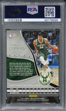 Load image into Gallery viewer, 2017 Panini Totally Certified Giannis Antetokounmpo PURPLE Future HOF #37 PSA 9