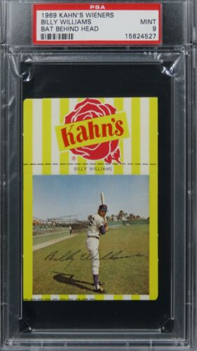 1969 Kahn's Wieners Billy Williams BAT BEHIND HEAD HOF PSA 9 MINT