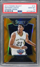 Load image into Gallery viewer, 2014 Panini Select Anthony Davis ORANGE PRIZM /60 #15 PSA 10 GEM MINT