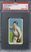 Load image into Gallery viewer, 1909 T206 Sweet Caporal Heinie Smith (BUFFALO) PSA 3 VG