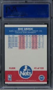 1987 Fleer Mike Gminski #41 PSA 9 MINT