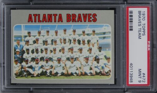 Atlanta Braves Team 1970 #472 Topps Baseball Card - Very Good/Near Mint