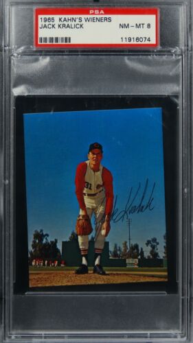 1965 Kahn's Wieners Jack Kralick PSA 8 NM-MT